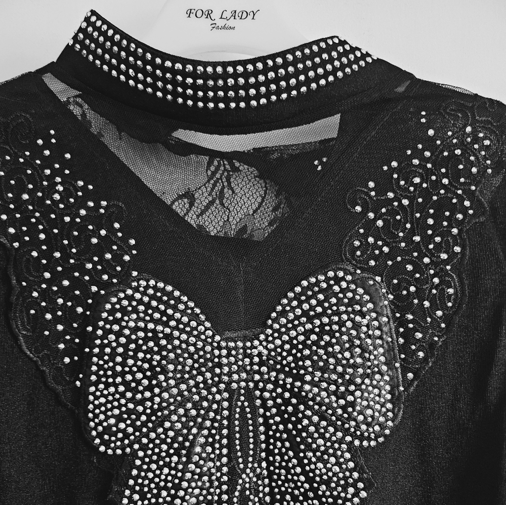 Black,blouse,black
